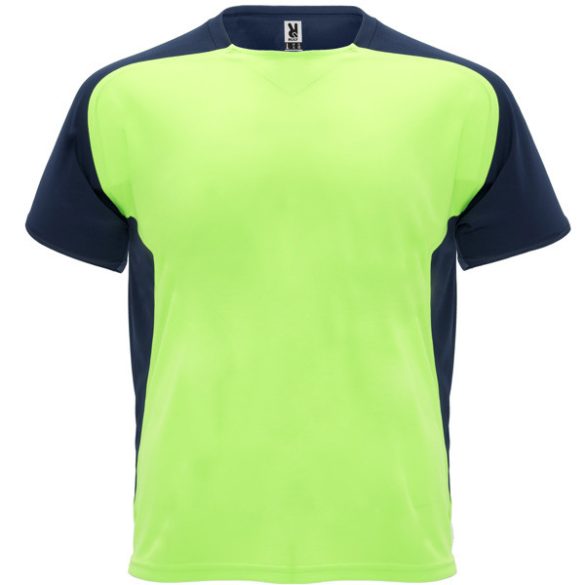 CA6399 - Tricou tehnic pentru adulti cu maneca scurta - BUGATTI - [Verde fluorescent/Bleumarin]