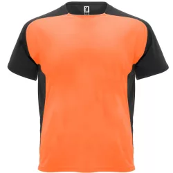   CA6399 - Tricou tehnic pentru adulti cu maneca scurta - BUGATTI - [Portocaliu fluorescent/Negru]