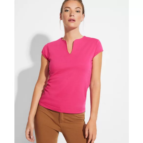 CA6532 - Tricou cambrat cu guler - BELICE - [Alb]