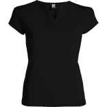 CA6532 - Tricou cambrat cu guler - BELICE - [Negru]