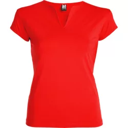 CA6532 - Tricou cambrat cu guler - BELICE - [Rosu]