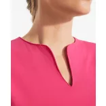 CA6532 - Tricou cambrat cu guler - BELICE - [Roz aprins]