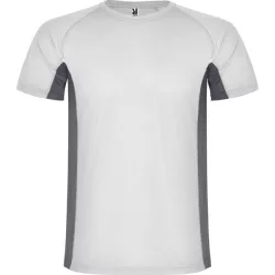   CA6595 - Tricou tehnic de adulti - SHANGHAI - [Alb/Plumb inchis]