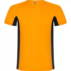   CA6595 - Tricou tehnic de adulti - SHANGHAI - [Portocaliu fluorescent/Negru]