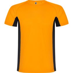   CA6595 - Tricou tehnic de copii - SHANGHAI - [Portocaliu fluorescent/Negru]