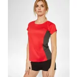 CA6648 - Tricou tehnic de dama - SHANGHAI WOMAN - [Verde fluorescent/Negru]