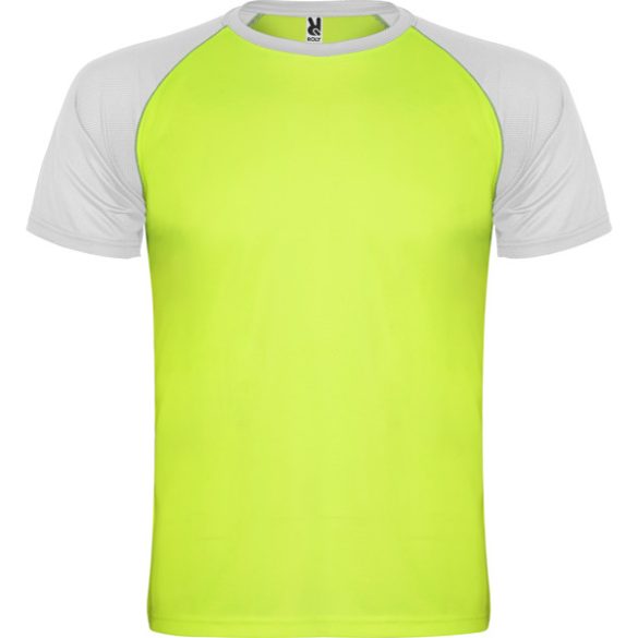 CA6650 - Tricou sport pentru barbati - INDIANAPOLIS - [Verde fluorescent/Alb]