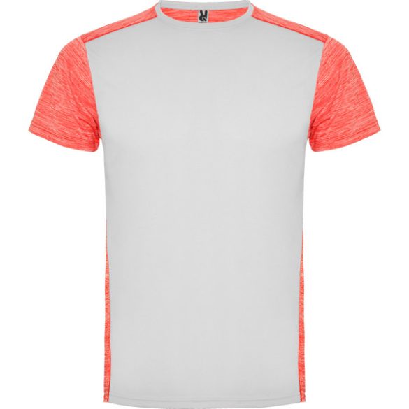 CA6653 - Tricou tehnic pentru barbati - ZOLDER - [Alb/Corai fluor melanj]