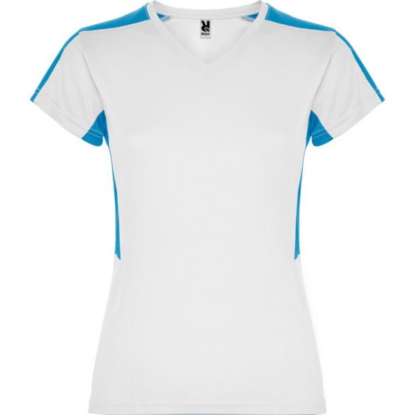 CA6657 - Tricou tehnic de dama - SUZUKA - [Alb/Turcoaz]