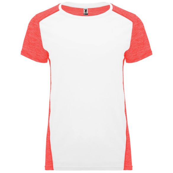 CA6663 - Tricou tehnic de dama - ZOLDER WOMAN - [Alb/Corai fluor melanj]