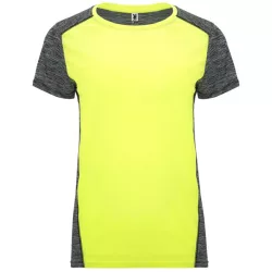   CA6663 - Tricou tehnic de dama - ZOLDER WOMAN - [Galben fluorescent/Negru melanj]