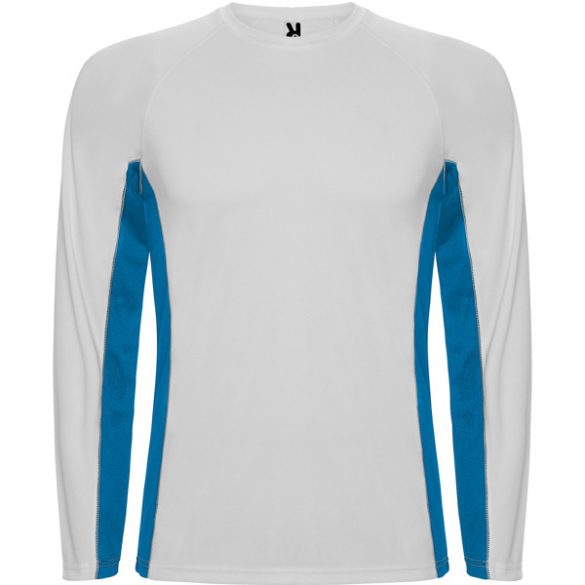 CA6670 - Tricou tehnic de barbati - SHANGHAI L/S - [Alb/Albastru royal]