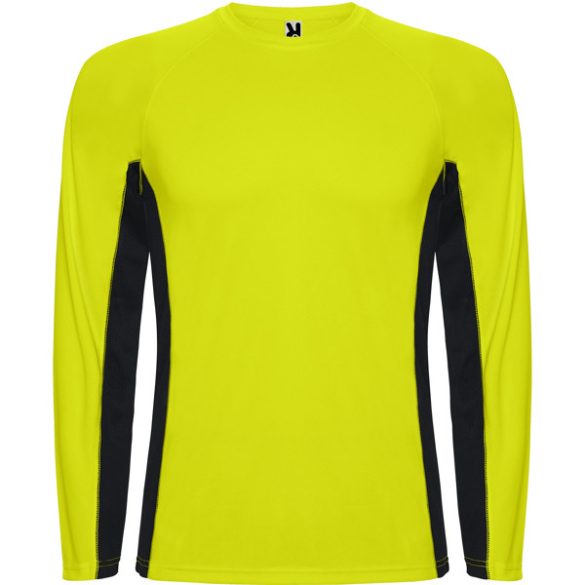 CA6670 - Tricou tehnic de barbati - SHANGHAI L/S - [Galben fluorescent/Negru]