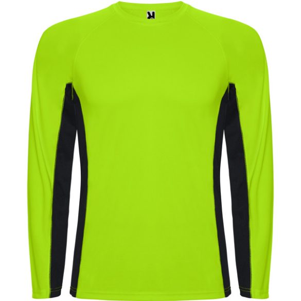 CA6670 - Tricou tehnic de barbati - SHANGHAI L/S - [Verde fluorescent/Negru]