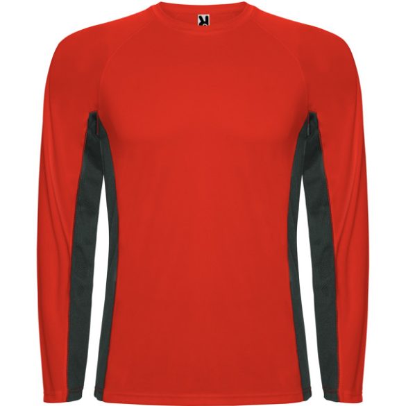 CA6670 - Tricou tehnic de barbati - SHANGHAI L/S - [Rosu/Plumb inchis]