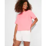 CA6687 - Tricou larg de dama - DOMINICA - [Albastru decolorat]