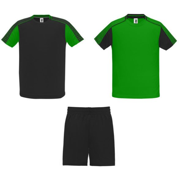 CJ0525 - Echipament sportiv unisex pentru copii - JUVE - [Verde tei/Negru]