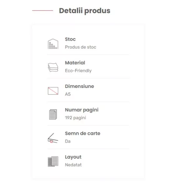 Agenda Eco Peel nedatata - A5 [rosu]