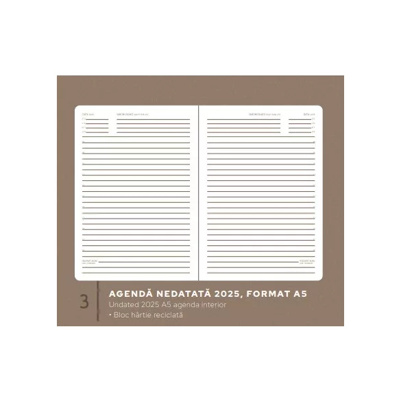 Agenda Eco Peel nedatata - A5 [rosu]