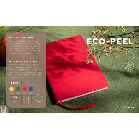 Agenda Eco Peel nedatata - A5 [albastru]