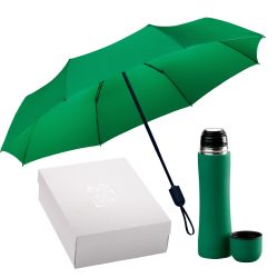 HUS20-Set-de-cadou-termos-si-umbrela-Cambridge-DAS-high-quality-Verde