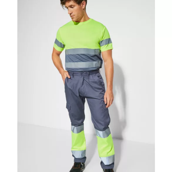 HV9300 - Pantaloni de lucru  - NAOS - [Verde gradina/Galben fluorescent]