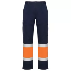   HV9300 - Pantaloni de lucru  - NAOS - [Bleumarin/Portocaliu fluorescent]
