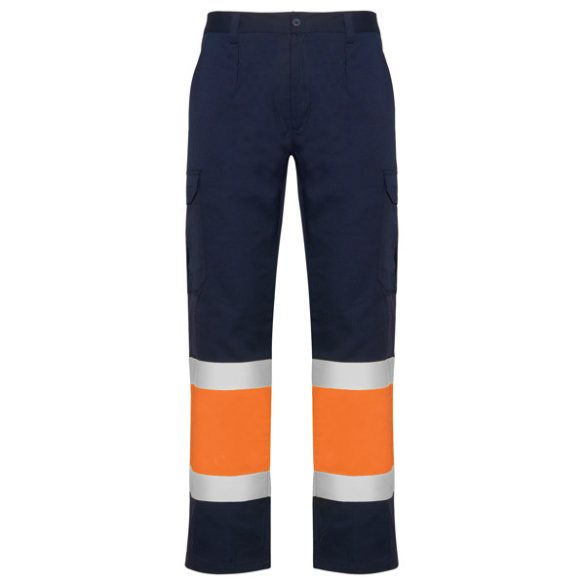 HV9300 - Pantaloni de lucru  - NAOS - [Bleumarin/Portocaliu fluorescent]