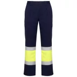 HV9301 - Pantaloni de lucru - SOAN - [Bleumarin/Galben fluorescent]