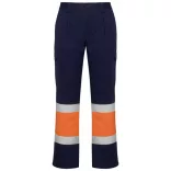 HV9301 - Pantaloni de lucru - SOAN - [Bleumarin/Portocaliu fluorescent]