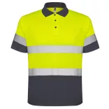 HV9302 - Tricou polo tehnic - POLARIS - [Plumb/Galben fluorescent]