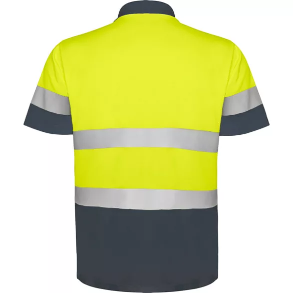 HV9302 - Tricou polo tehnic - POLARIS - [Plumb/Galben fluorescent]
