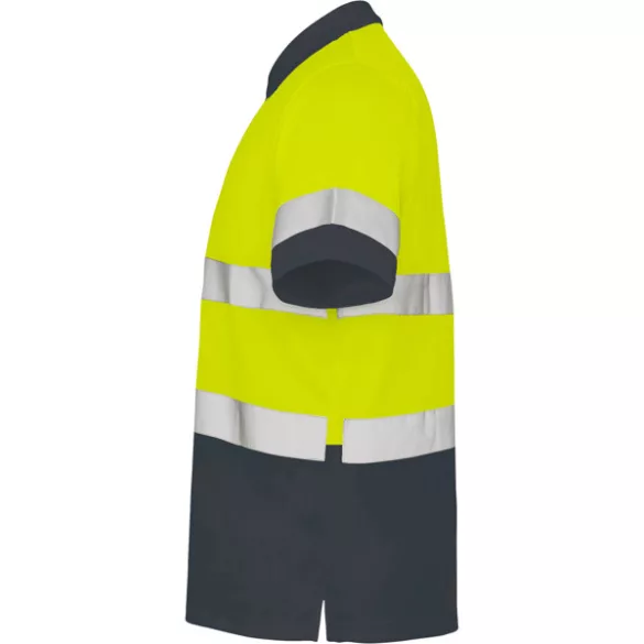 HV9302 - Tricou polo tehnic - POLARIS - [Plumb/Galben fluorescent]