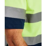 HV9302 - Tricou polo tehnic - POLARIS - [Plumb/Galben fluorescent]