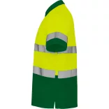 HV9302 - Tricou polo tehnic - POLARIS - [Verde gradina/Galben fluorescent]