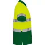 HV9302 - Tricou polo tehnic - POLARIS - [Verde gradina/Galben fluorescent]