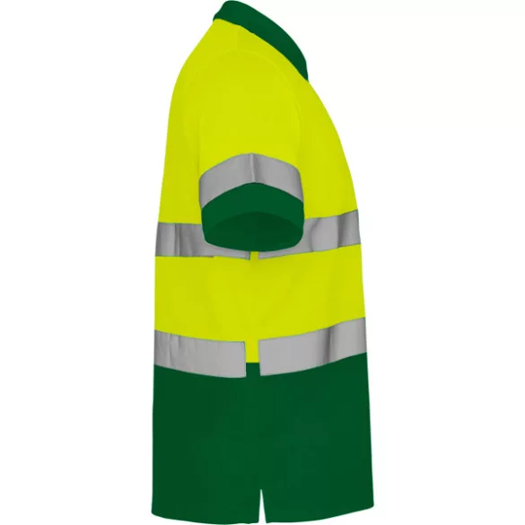 HV9302 - Tricou polo tehnic - POLARIS - [Verde gradina/Galben fluorescent]