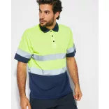 HV9302 - Tricou polo tehnic - POLARIS - [Verde gradina/Galben fluorescent]