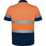 HV9302 - Tricou polo tehnic - POLARIS - [Bleumarin/Portocaliu fluorescent]