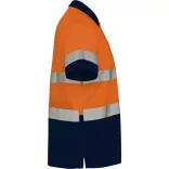 HV9302 - Tricou polo tehnic - POLARIS - [Bleumarin/Portocaliu fluorescent]