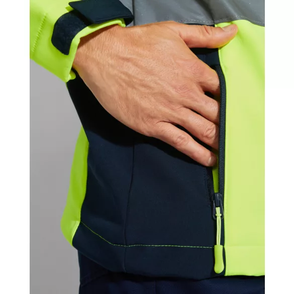 HV9303 - Soft shell bicolor - ANTARES - [Bleumarin/Galben fluorescent]