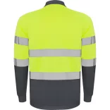 HV9306 - Tricou polo tehnic - POLARIS L/S - [Plumb/Galben fluorescent]