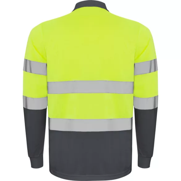 HV9306 - Tricou polo tehnic - POLARIS L/S - [Plumb/Galben fluorescent]