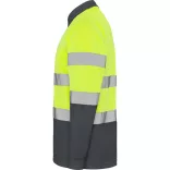 HV9306 - Tricou polo tehnic - POLARIS L/S - [Plumb/Galben fluorescent]