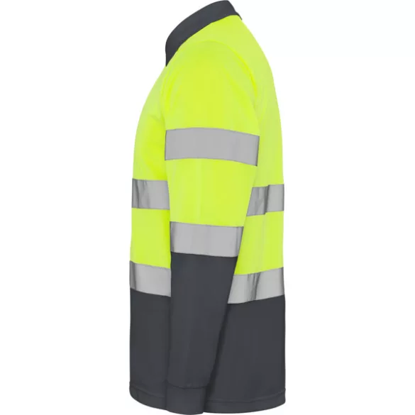 HV9306 - Tricou polo tehnic - POLARIS L/S - [Plumb/Galben fluorescent]