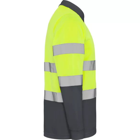 HV9306 - Tricou polo tehnic - POLARIS L/S - [Plumb/Galben fluorescent]
