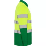 HV9306 - Tricou polo tehnic - POLARIS L/S - [Verde gradina/Galben fluorescent]
