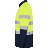 HV9306 - Tricou polo tehnic - POLARIS L/S - [Bleumarin/Galben fluorescent]