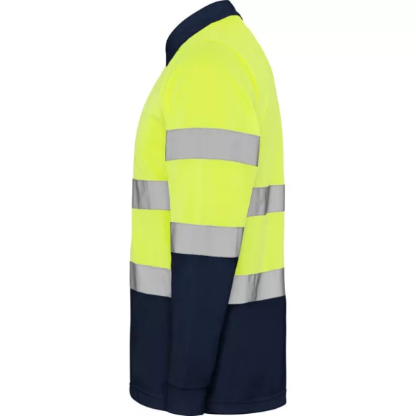 HV9306 - Tricou polo tehnic - POLARIS L/S - [Bleumarin/Galben fluorescent]