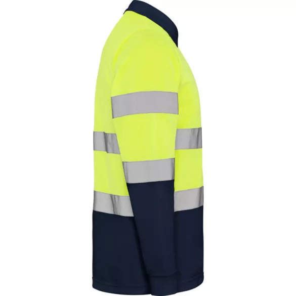 HV9306 - Tricou polo tehnic - POLARIS L/S - [Bleumarin/Galben fluorescent]